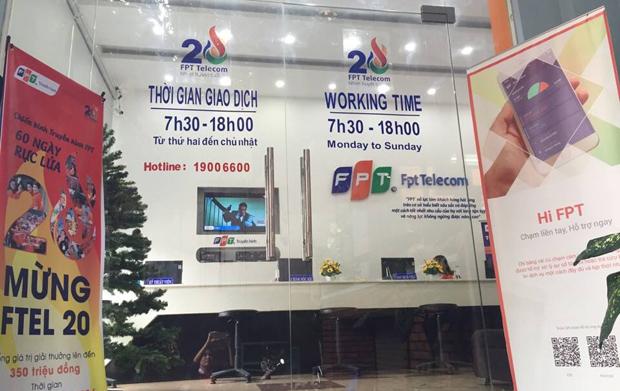 Thời gian làm việc của điểm giao dịch Fpt