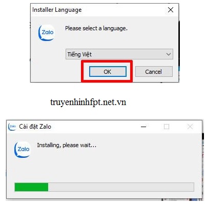 Cài đặt Zalo tiếng Việt Nam trên PC Laptop