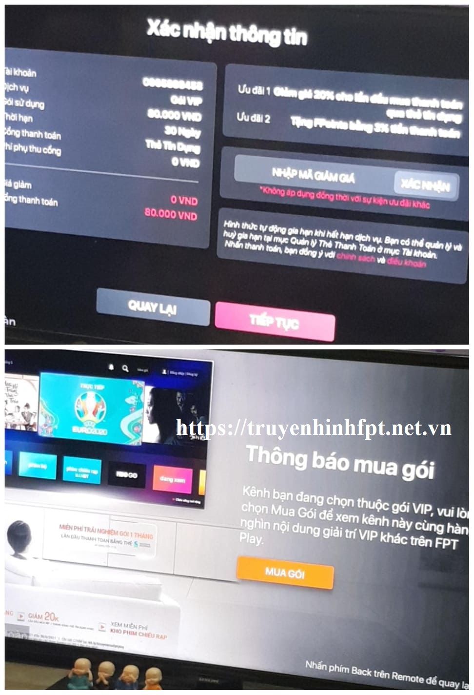 Hướng dẫn gia hạn thanh toán gói VIP trên FPT Play Box